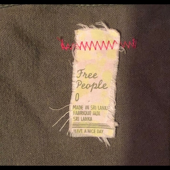free people army green dress size 0 - Picture 5 of 5